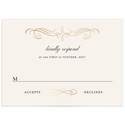 Antique Fairytale Wedding Response Cards - Champagne