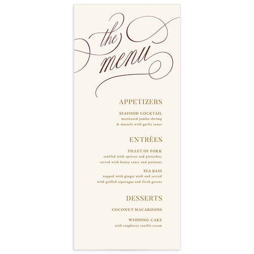 Photo Flourish Menus - Marigold