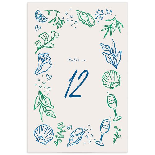 Nautical Border Table Numbers - French Blue
