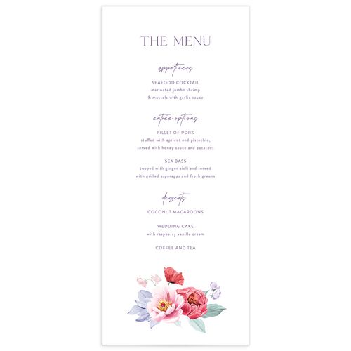 Whimsical Maximalist Floral Menus - Iris
