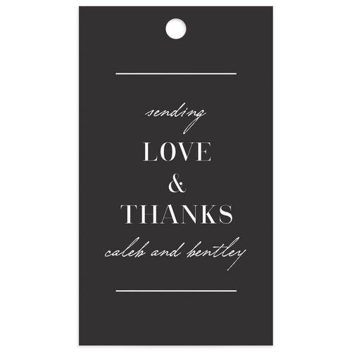 Classic Border Favor Gift Tags - Midnight