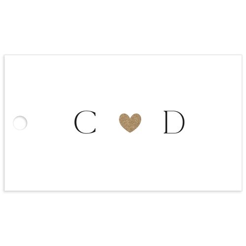 Dainty Heart Favor Gift Tags - Pure White