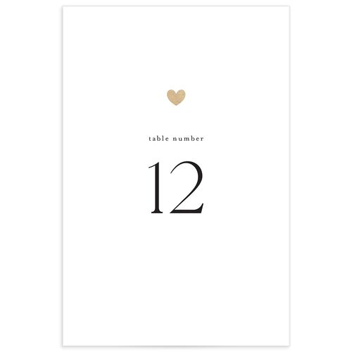 Dainty Heart Table Numbers - Pure White