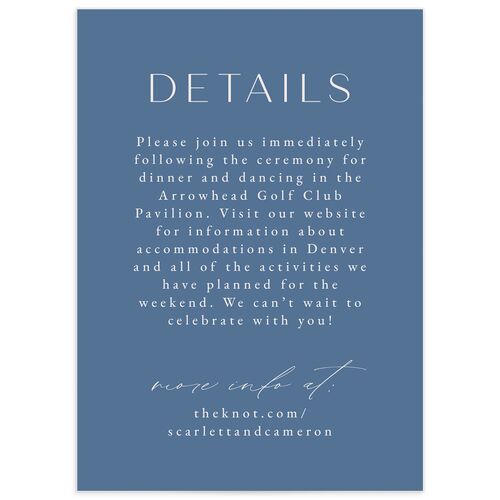 Scenic Denver Colorado Wedding Enclosure Cards - Pastel Blue