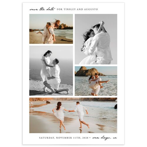 Romantic Gallery Save the Date Cards - Pure White