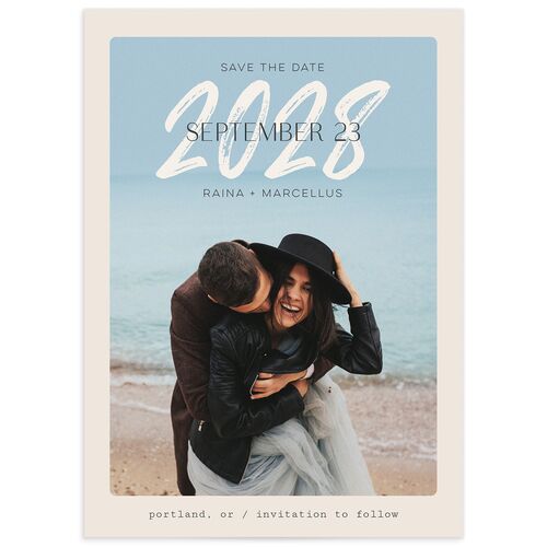 Handwritten Year Save the Date Cards - Linen