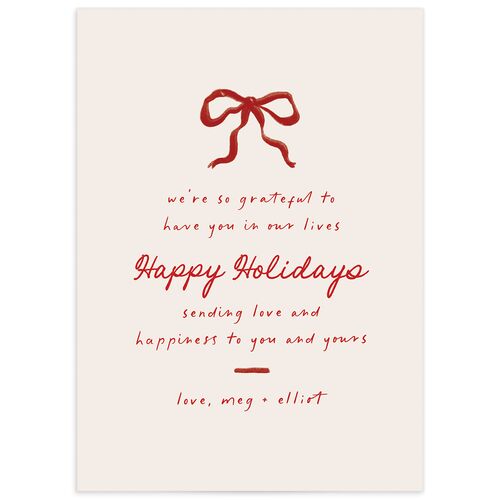 Dainty Bow Holiday Holiday Cards - Maroon