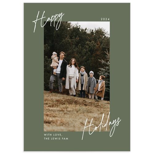 Signature Holiday Holiday Cards - Deep Olive