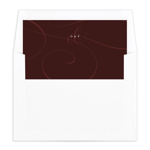 Photo Vow Envelope Liners - Burgundy