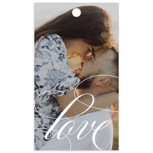 Photo Vow Favor Gift Tags - Burgundy