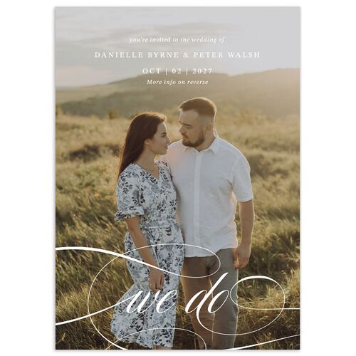 Photo Vow Wedding Invitations - Burgundy