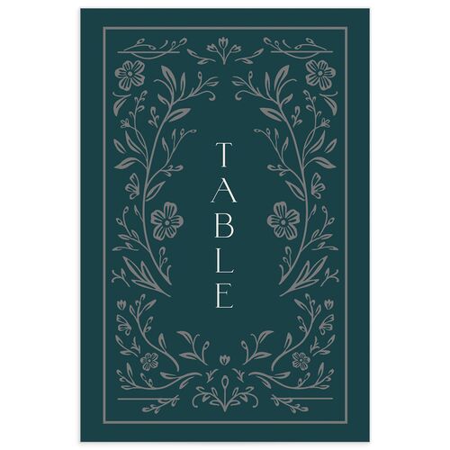 Ornate Storybook Table Numbers - Dark Emerald