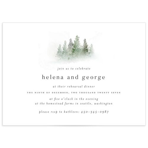 Mountain Mist Rehearsal Dinner Invitations - Dusty Blue