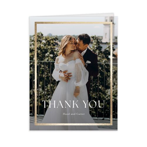 Simple Frame Thank You Cards - Pure White
