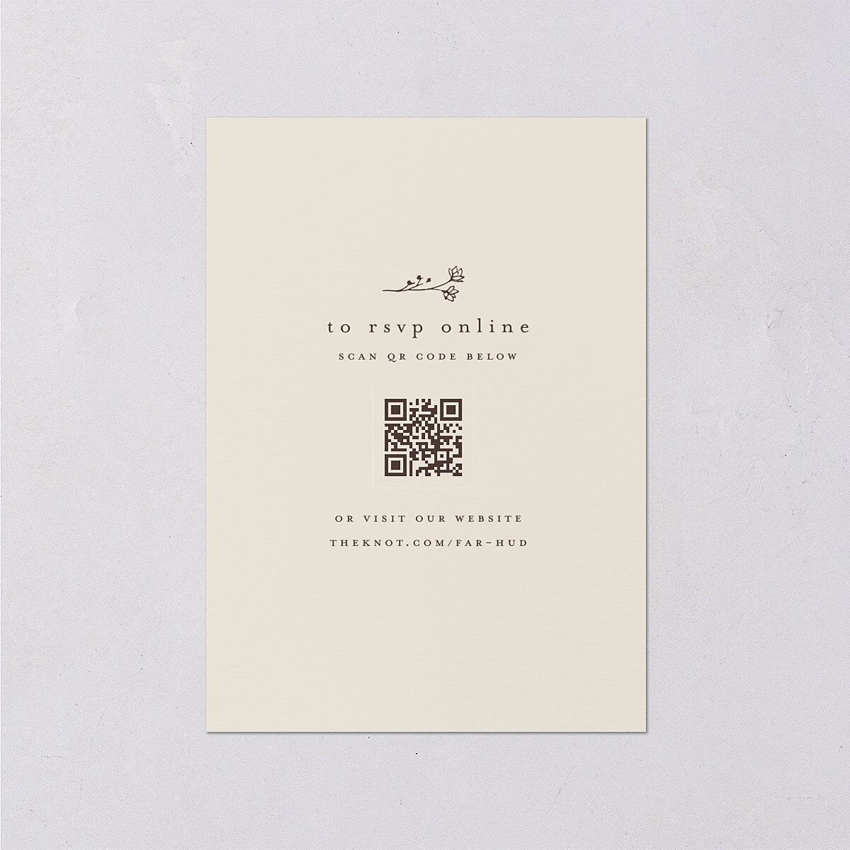 Minimalist Accent Leaf Wedding Response Cards Linen Signature Standard