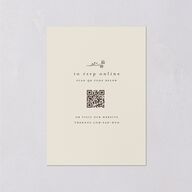 Minimalist Accent Leaf Wedding Response Cards Linen Signature Standard
