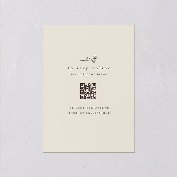 Minimalist Accent Leaf Wedding Response Cards Linen Signature Standard