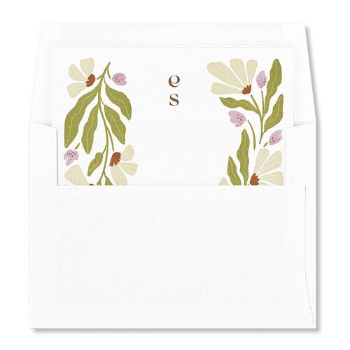 Flower Market Envelope Liners Sepia Standard