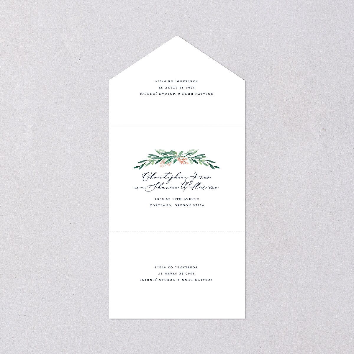 Gilded Botanical All-in-One Wedding Invitations — view 2