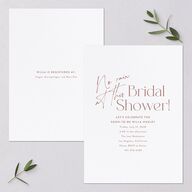 Happy Tears Bridal Shower Invitations Shell Pink Signature Blank Standard
