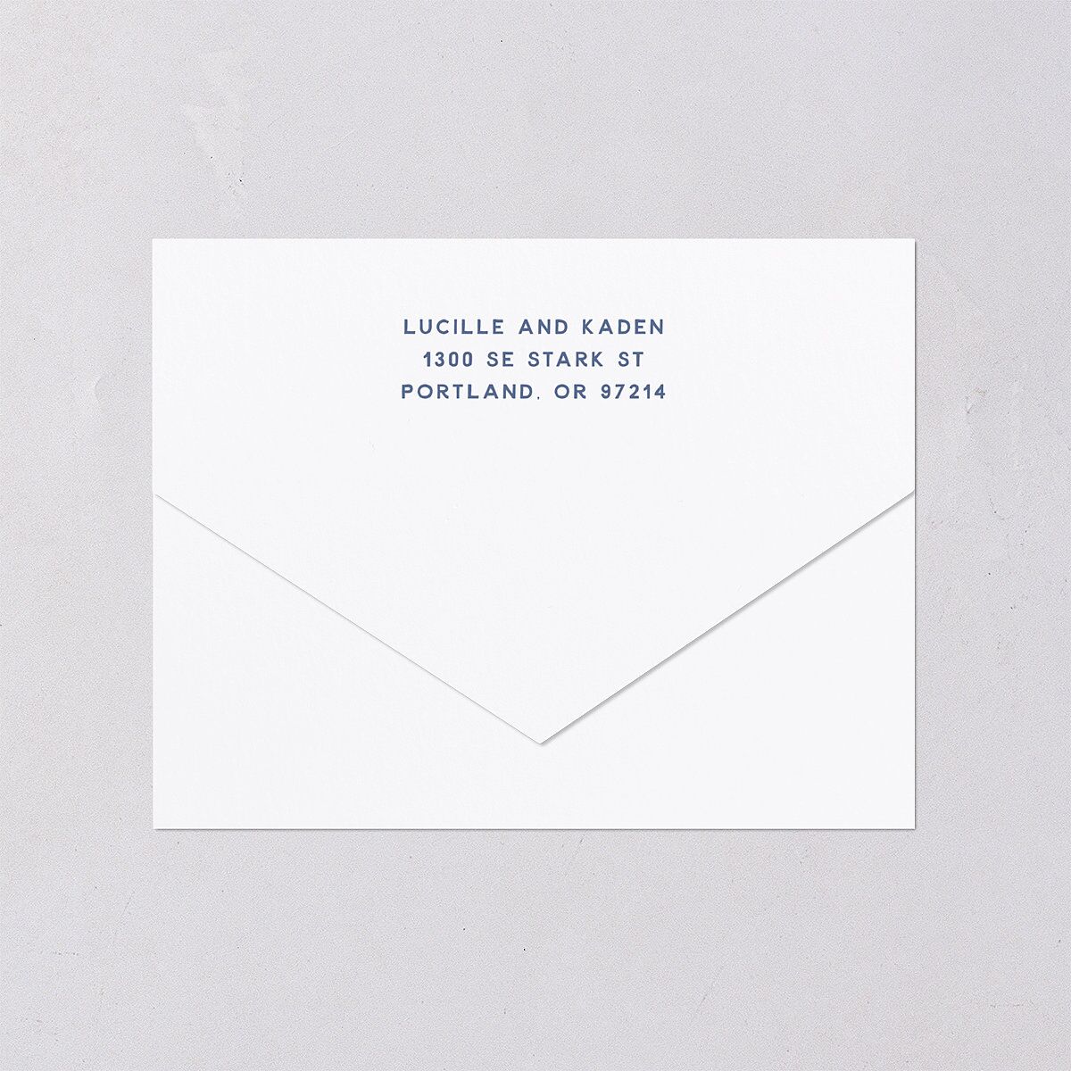 Vintage Heart Locket All-in-One Wedding Invitations Ocean Signature Light Both Recipient and Return Addresses No