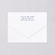 Vintage Heart Locket All-in-One Wedding Invitations Ocean Signature Light Both Recipient and Return Addresses No