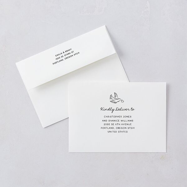 Vintage Lovebird Banner Rehearsal Dinner Invitations Linen Signature Blank Standard