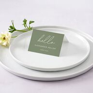 Elegant Heart Place Cards Thyme Signature