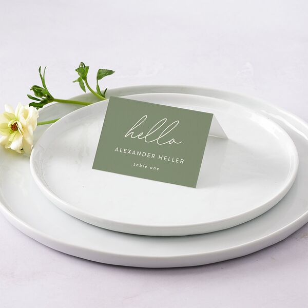 Elegant Heart Place Cards Thyme Signature