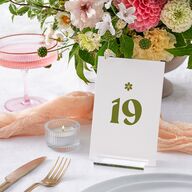 Simple Retro Daisy Table Numbers Meadow Signature