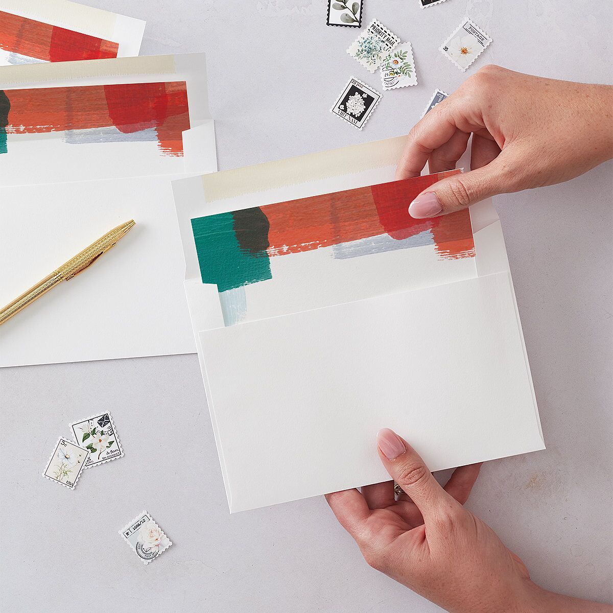 Painted Holiday Envelope Liners — view 2