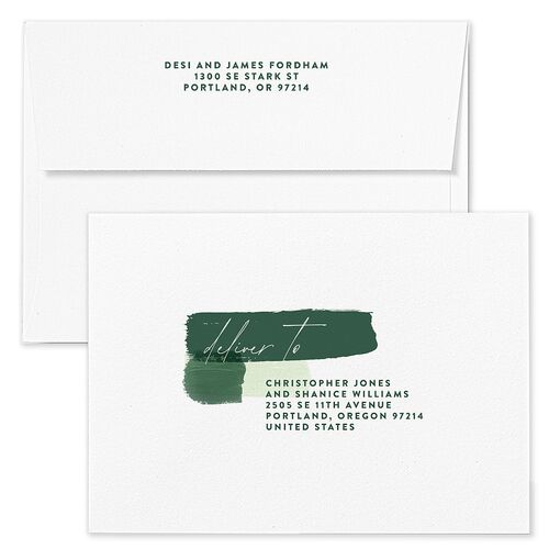 Baby's First Kwanza Painted Watercolor Holiday Card Envelopes Blue Deep Lake Both Recipient and Return Addresses Standard Signature