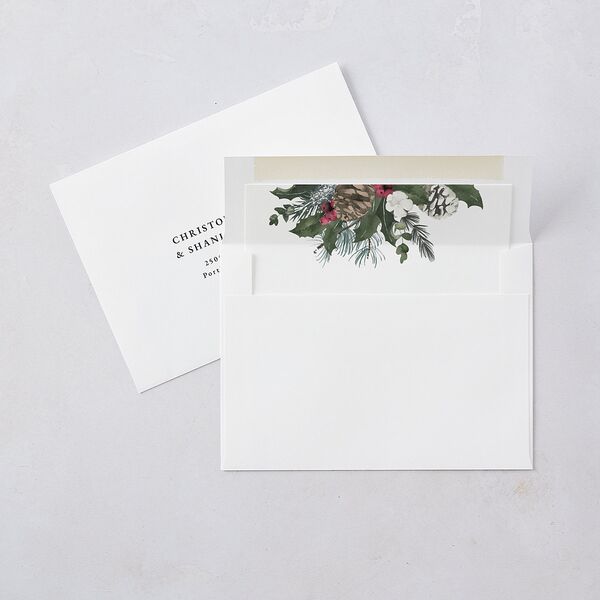 Botanical Corners Envelope Liners Garnet Standard