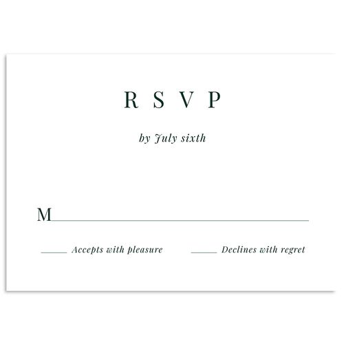 Vintage Landscape Wedding Response Cards Dark Green Signature