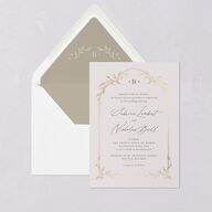 Heirloom Botanical Foil Euro Envelope Liners Linen Luxe
