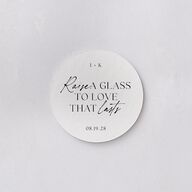 Modern Arch Photo Coasters Pure White Cardboard Circle
