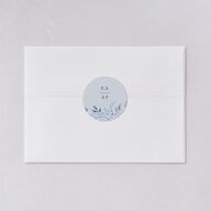 Timeless Floral Wedding Stickers Dusty Blue