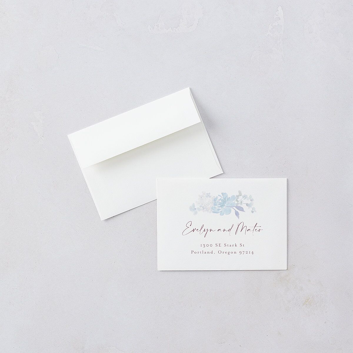 Hydrangea Garden Wedding Response Cards Gold Slate Signature Standard