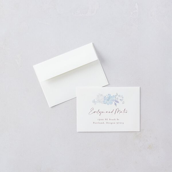 Hydrangea Garden Wedding Response Cards Gold Slate Signature Standard