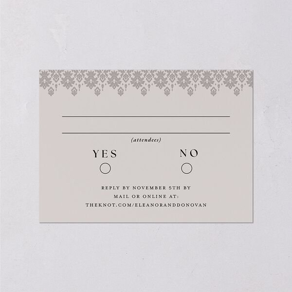 Dark Gothic Roses Wedding Response Cards Midnight Signature Standard
