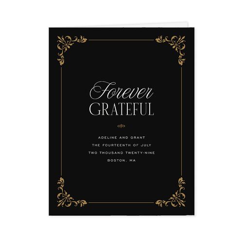 Old Money Thank You Cards Midnight