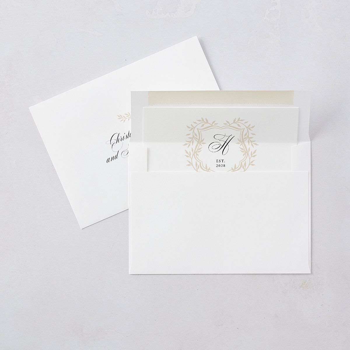 Formal Crest Wedding Invitations Gold Pure White Signature Blank No Standard