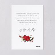 Boho Wildflower Holiday Holiday Cards Ruby Signature Blank