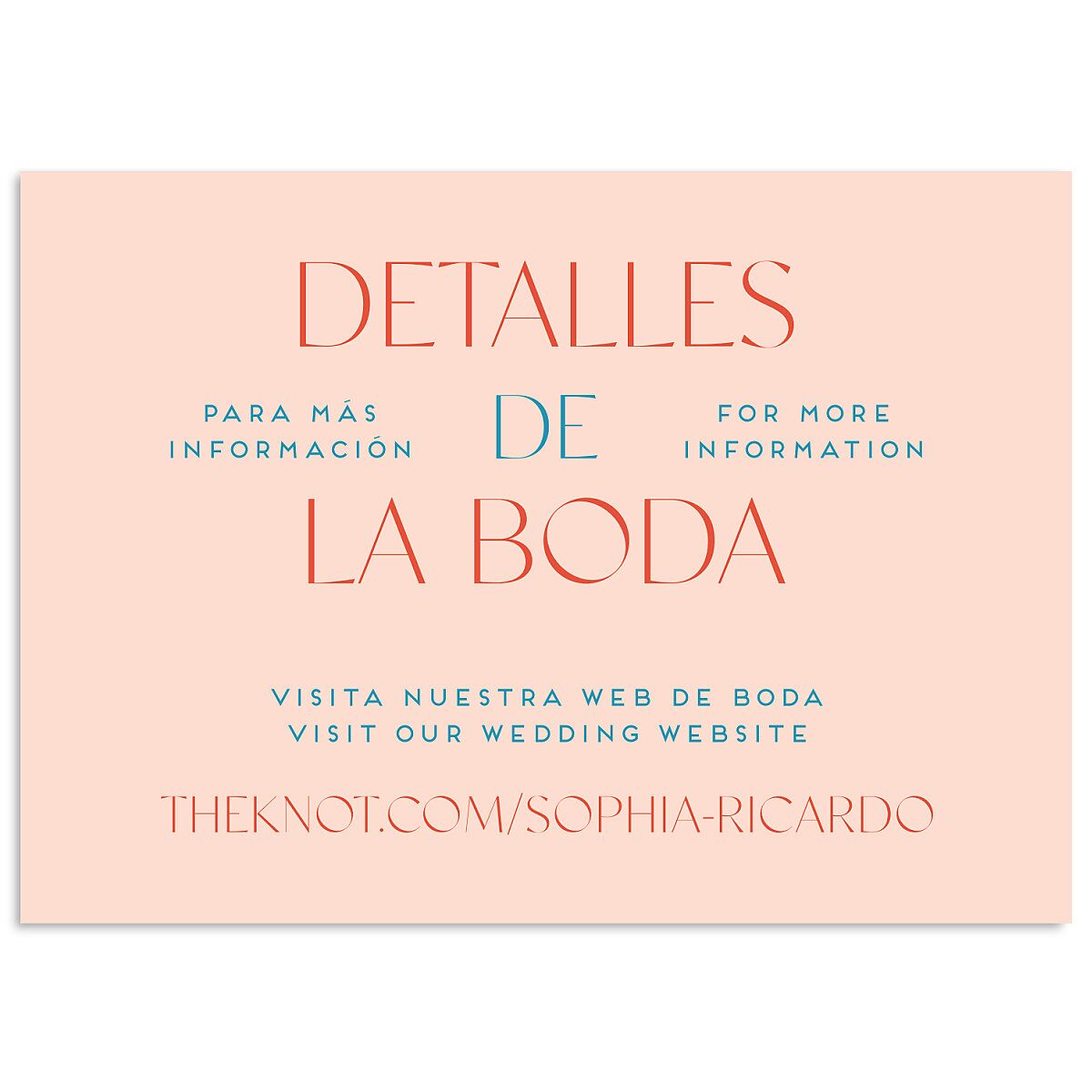 Color del Amor Wedding Enclosure Cards