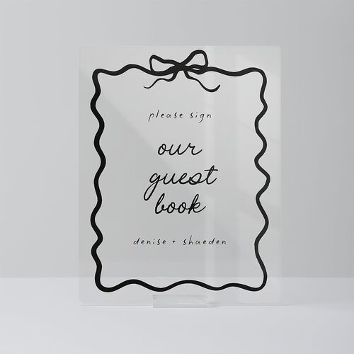 Dainty Bow Acrylic Favor Tabletop Sign Small Peridot Standard Acrylic S Tabletop Favor