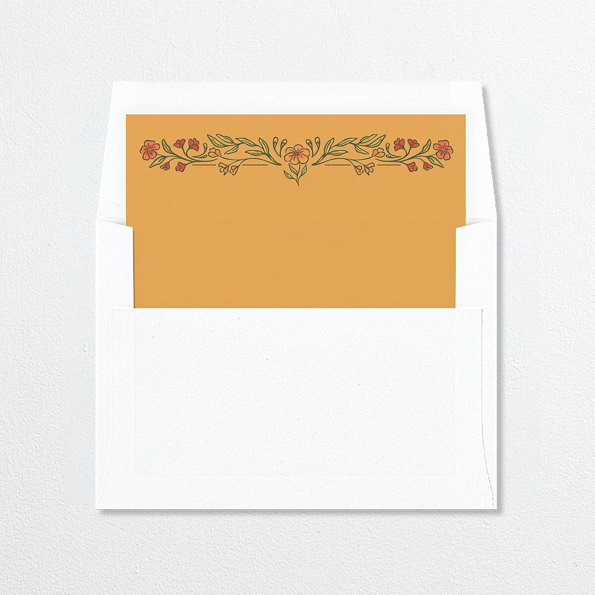 Botanical Textile Envelope Liners Hunter Green Standard