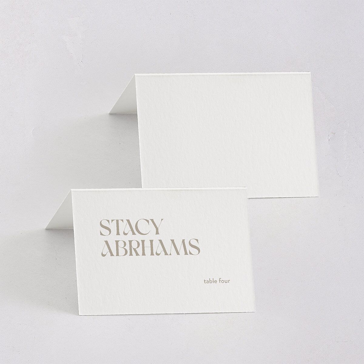 Checked Place Cards Taupe Signature