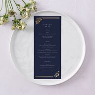 Rustic Kingdom Menus Gold Navy Signature