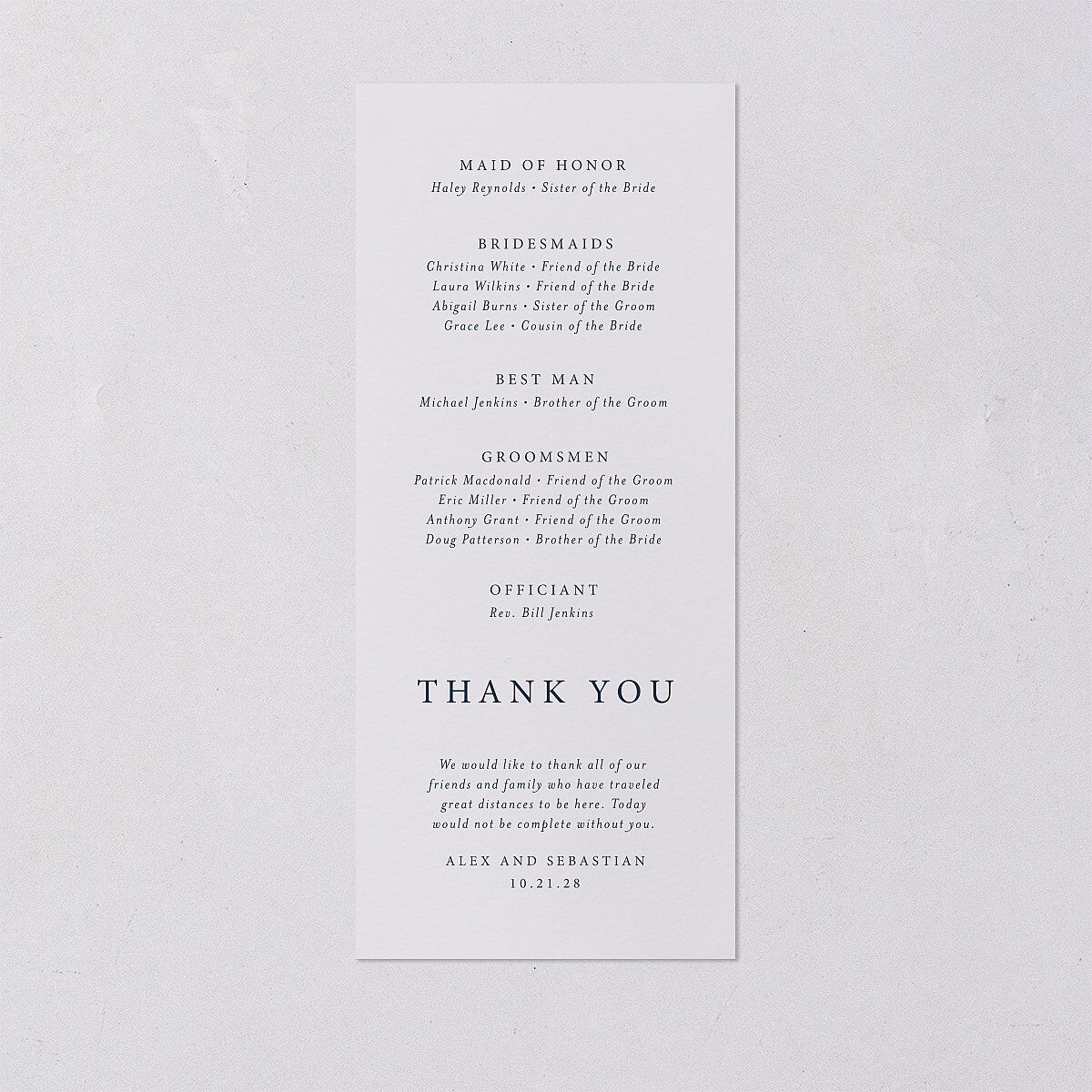 Elegant Lights Wedding Programs Moody Blue Signature