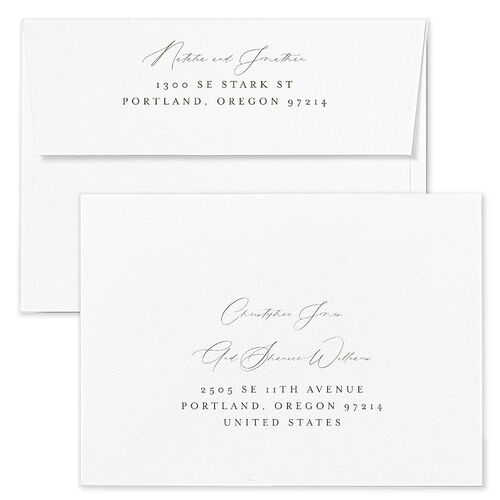 Enchanted Forest Wedding Invitation Envelopes Kraft Dark Camo Return Address Standard Signature